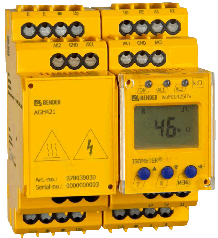 Monitorizarea rezistentei de izolatie - Aplicatii speciale - Aplicatii militare - ISOMETER isoMIL425HV cu AGH421