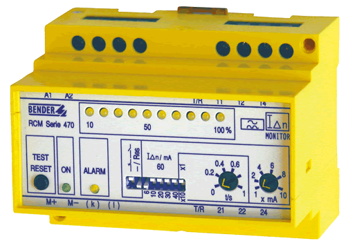 Monitorizarea curentilor reziduali - Relee de monitorizare - RCM (curenti de tip A) - RCM470LY/RCM475LY