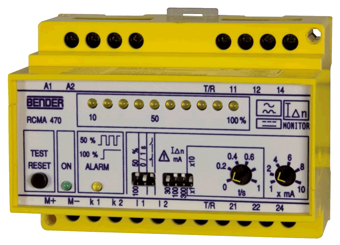 Monitorizarea curentilor reziduali - Relee de monitorizare - RCMA (curenti de tip B) - RCMA470LY