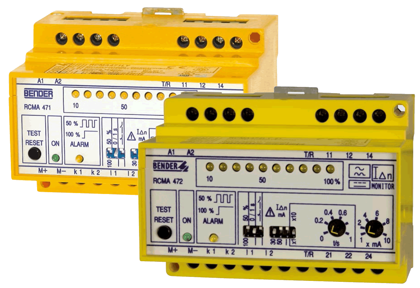 Monitorizarea curentilor reziduali - Relee de monitorizare - RCMA (curenti de tip B) - RCMA471LY / RCMA472LY