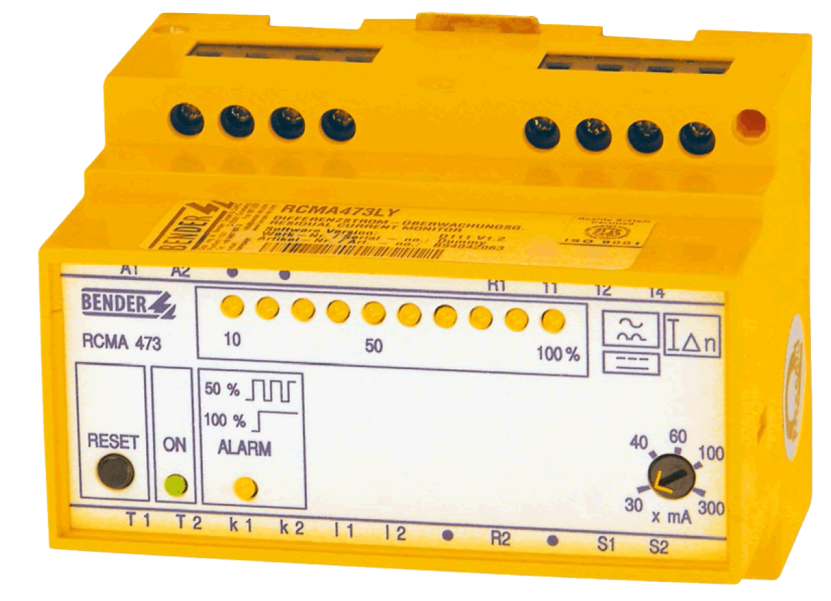 Monitorizarea curentilor reziduali - Relee de monitorizare - RCMA (curenti de tip B) - RCMA473LY